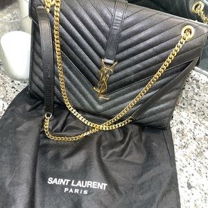 ENVELOPE LARGE BAG IN MIX MATELASSÉ GRAIN DE POUDRE EMBOSSED LEATHER